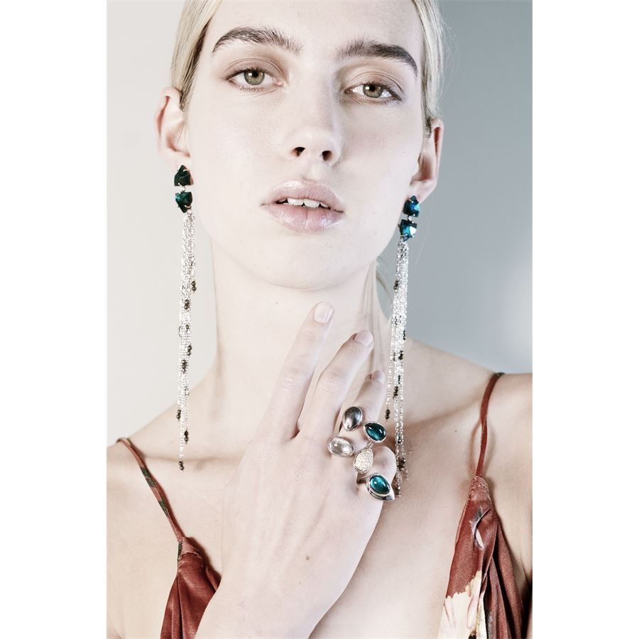 Double trapeze earrings AURUM | OR DP TRPZAU18B CT 0,10